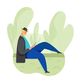 Smartphone and trees