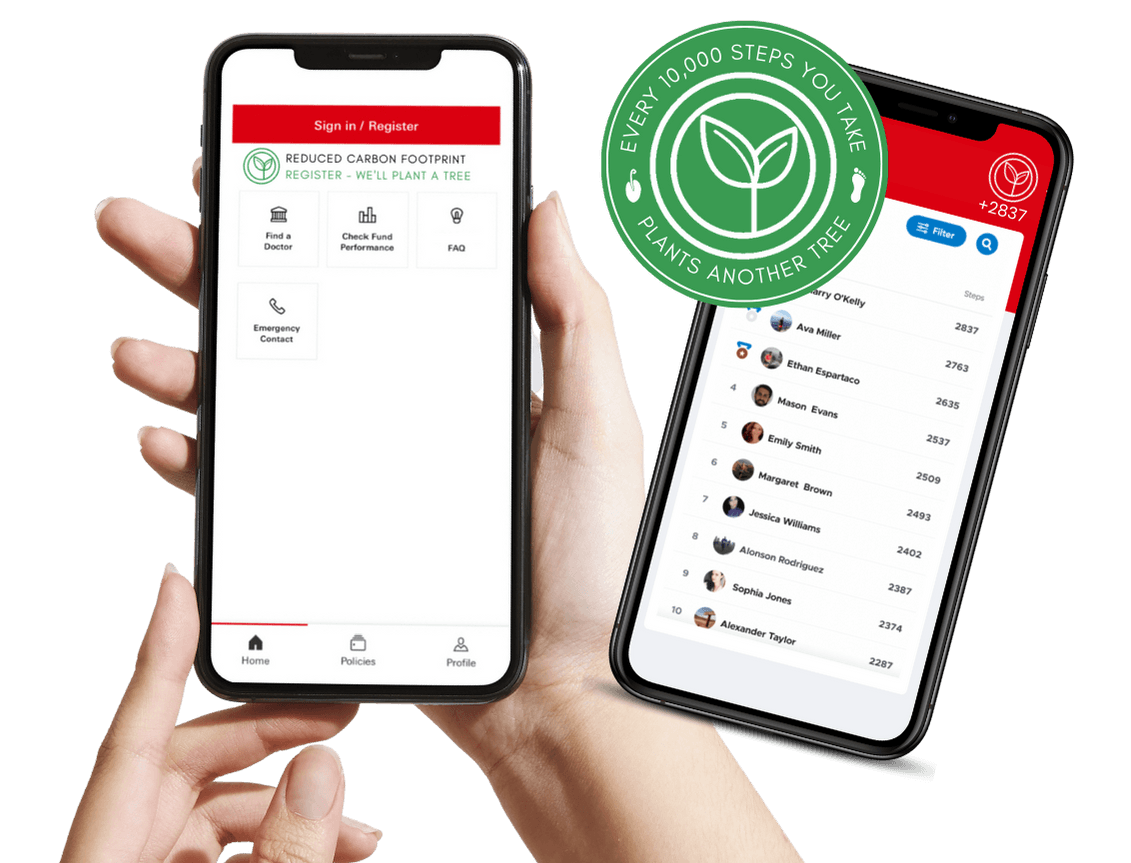 Loyalty program tree rewards dashboard illustration