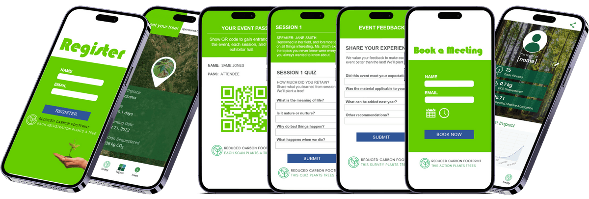 Customer journey diagram with tree gifting touchpoints